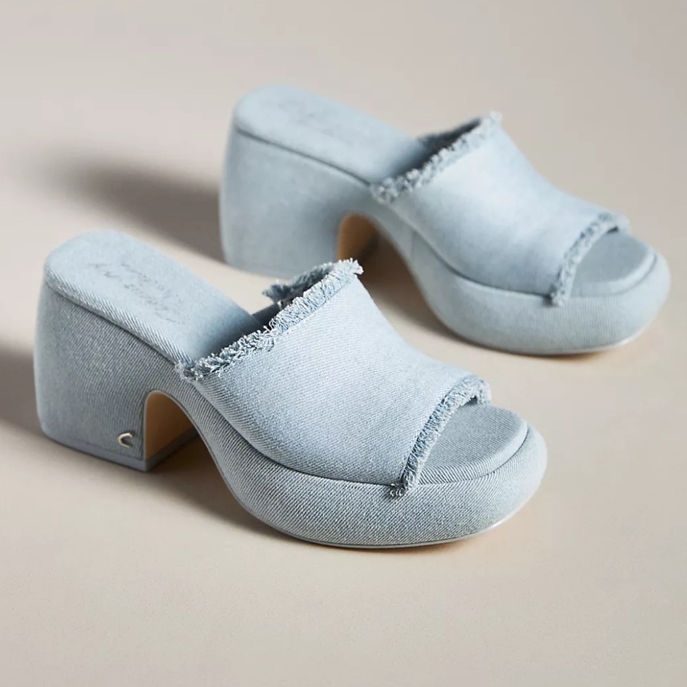 New in Box - CIRCUS NY BY SAM EDELMAN ISLA PLATFORM SANDALS - denim